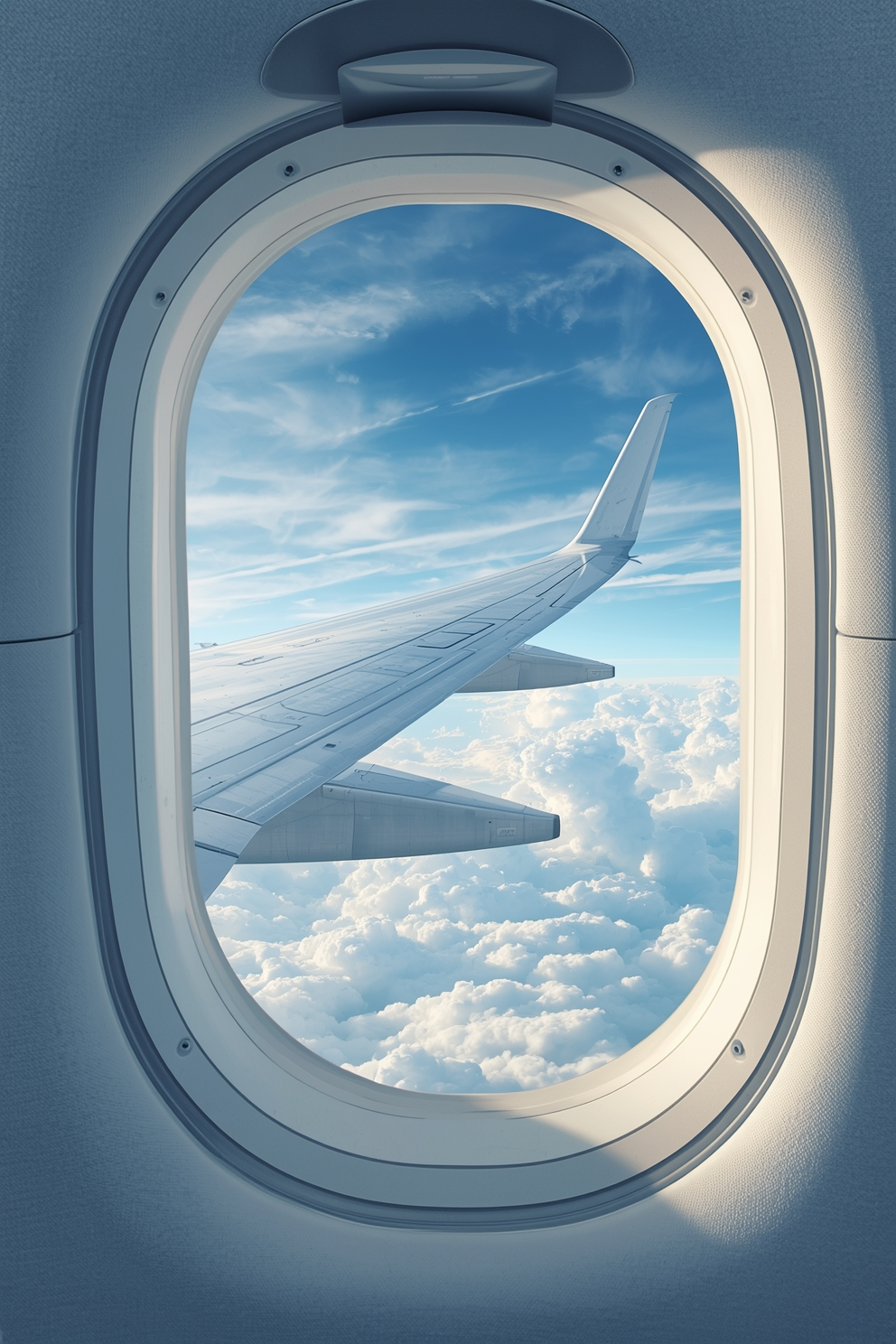 Airplane and travel scene